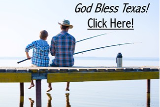 Father and Son Fishing God Bless Texas